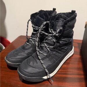 Sorel Black Winter Boots with White Soles
